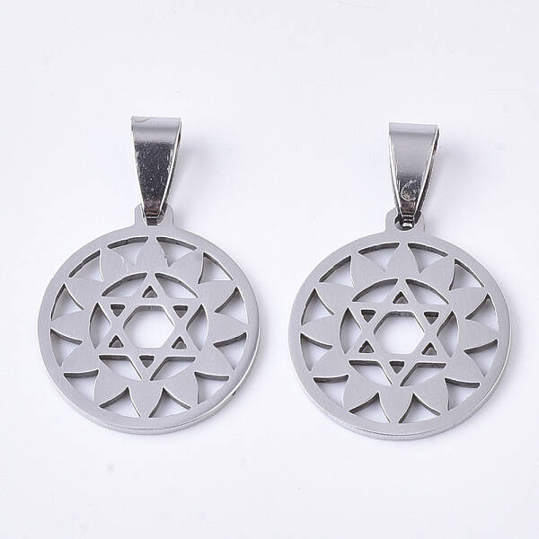 Non-Tarnish Chakra Theme 201 Stainless Steel Pendants