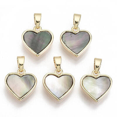 Natural Black Lip Shell Charms