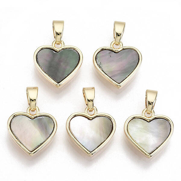 Natural Black Lip Shell Charms
