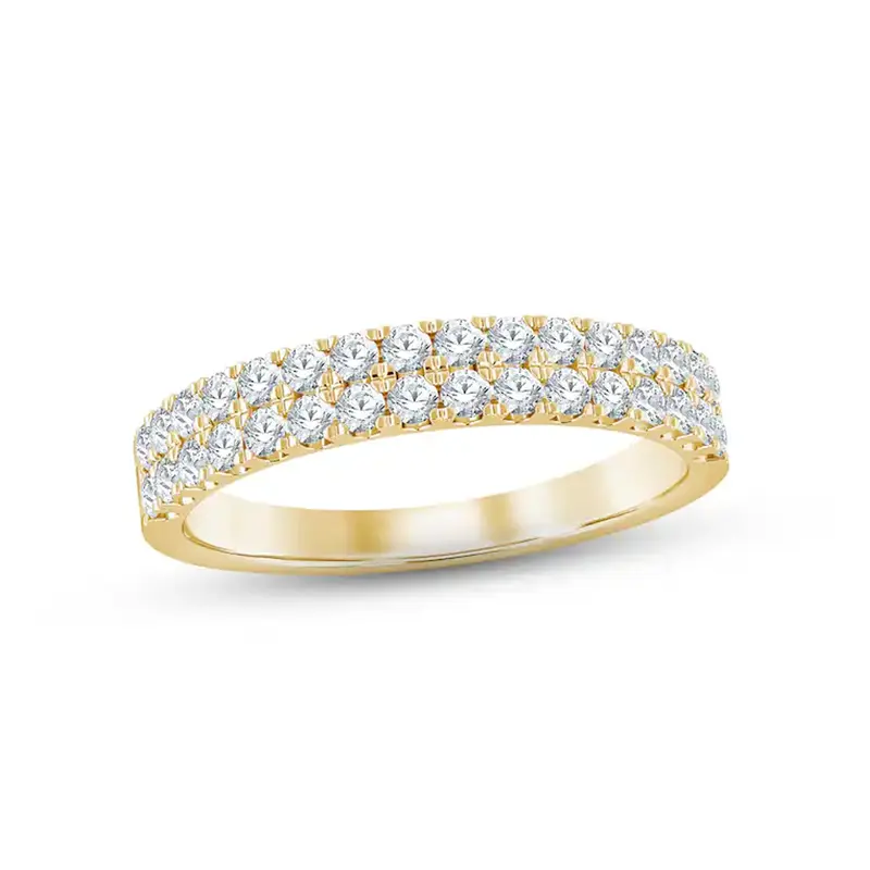 14K Gold 0.5 CT. T.W. Round Lab Created Diamond Custom Wedding Ring D Color VVS1-VS1 Clarity 3EX