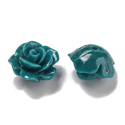 Synthetic Coral Dyed Carved Beads