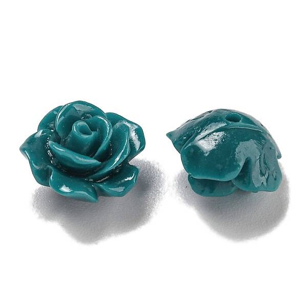 Synthetic Coral Dyed Carved Beads
