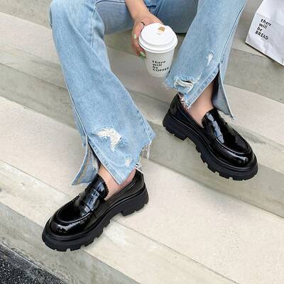 CHIKO Veredigna Round Toe Block Heels Loafers Shoes