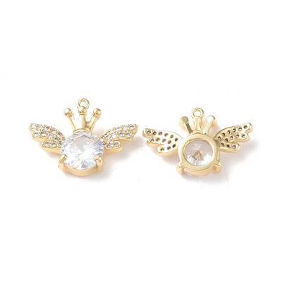 Brass Micro Pave Cubic Zirconia Pendants
