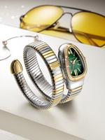 Women's Elegant Snake Design Rhinestone Jewelry Decor Quartz Watch, Gifts for Girlfriend, Fashionable Wristwatch for Women & ...