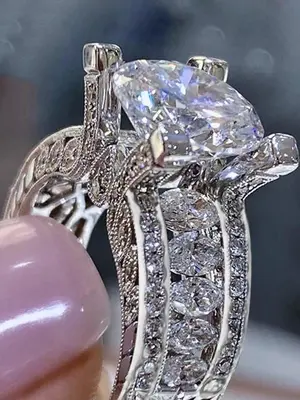 Artificial Zircon Decorated Ring, Jewelry for Women for Party, Daily Clothing Decor, Trendy All-match & Exquisite Jewelry for...