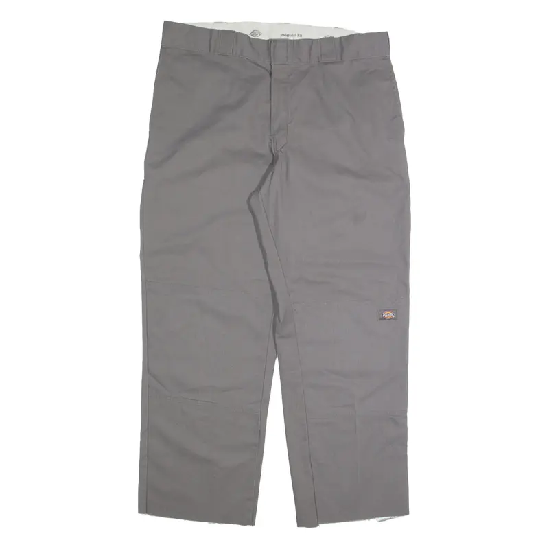 DICKIES Chino Mens Trousers Grey Regular Straight W36 L28