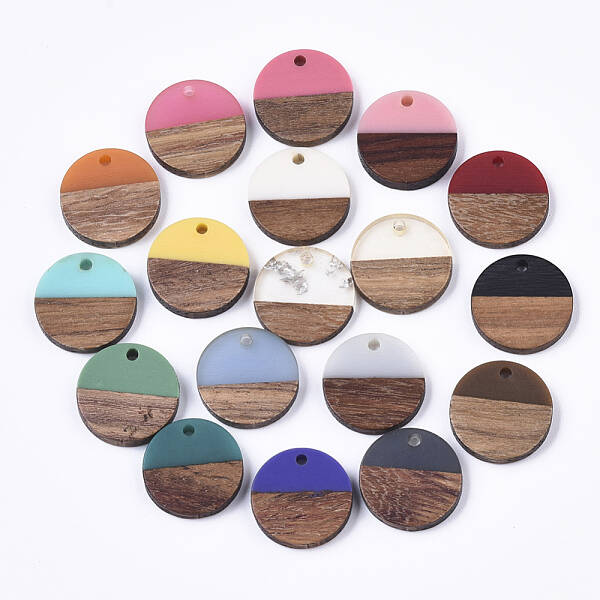 Resin & Walnut Wood Pendants