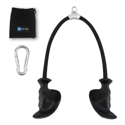HXD-Ergo Tricep Rope with Ergonomic Handles, 36 Inch Tricep Pull Down Rope for Cable Machine, Pulley System, Triceps Rope Cab...
