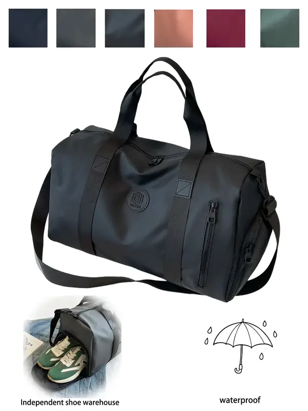 Short trip bag handbag large capacity multi-functional sports yoga bag dry and wet separation independent shoe compartment, t...