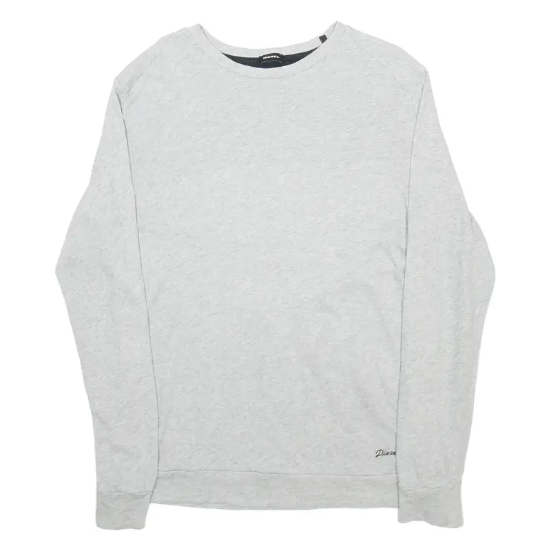 DIESEL Mens T-Shirt Grey Long Sleeve M