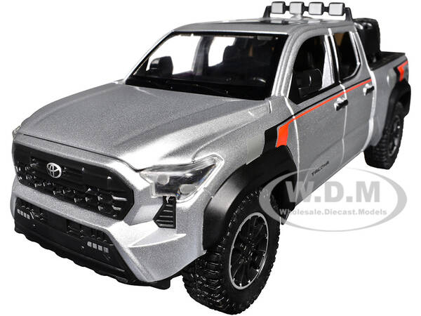 2024 Toyota Tacoma TRD Off Road Edition Pickup Truck Silver Metallic with TRD Stripes with Sunroof and Wheel Rack Limited Edi...