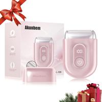 Akunbem Mini Electric Shaver for Women, Waterproof & Comfortable One-Button Long Lasting for Travel & Daily Use, 2025 New Bea...