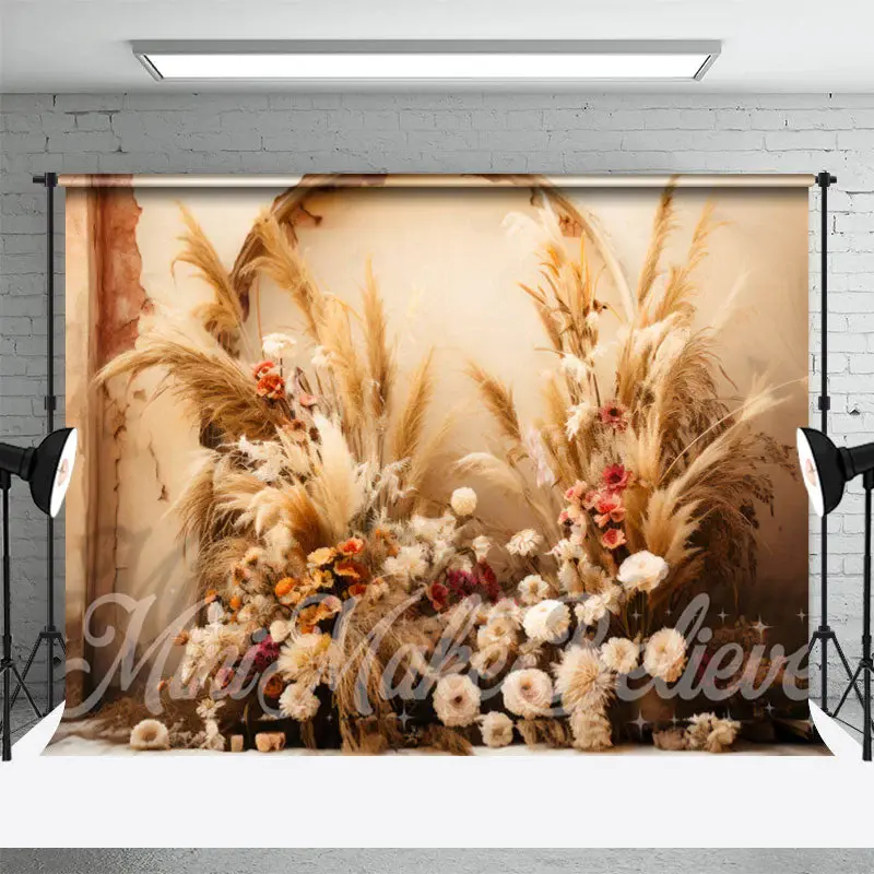 Boho Floral Elegant Plants Photo Shoot Backdrop - Aperturee
