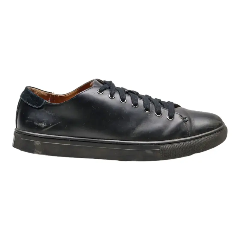 POLO RALPH LAUREN Sneaker Trainers Black Leather Mens UK 9