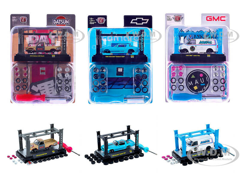 Model Kit 3 piece Car Set Release #90 Limited Edition to 6000 pieces Worldwide 1/64 Diecast Model Cars by M2 Machines
