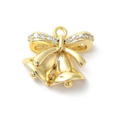 Brass Micro Pave Cubic Zirconia Charms