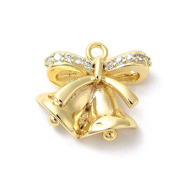 Brass Micro Pave Cubic Zirconia Charms