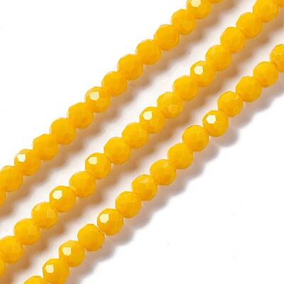 Faceted Glass Beads Strands