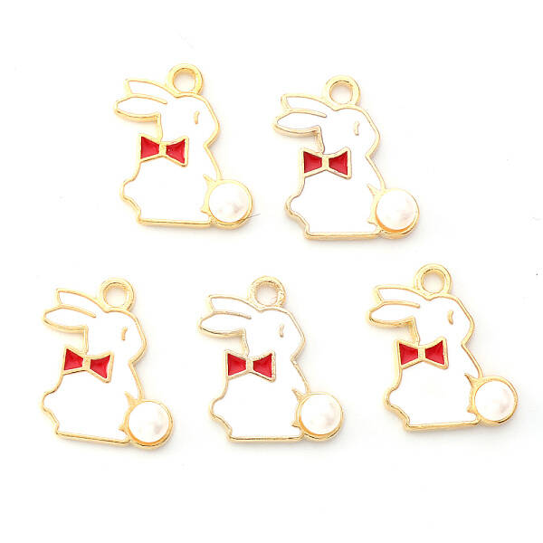 Light Gold Plated Alloy Enamel Pendants