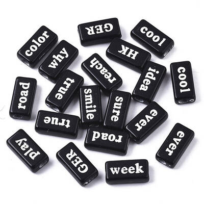 Opaque Spray Painted Acrylic Beads