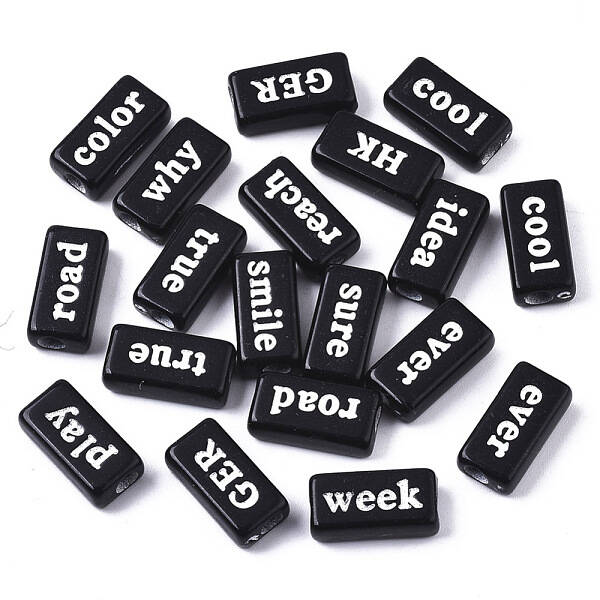 Opaque Spray Painted Acrylic Beads