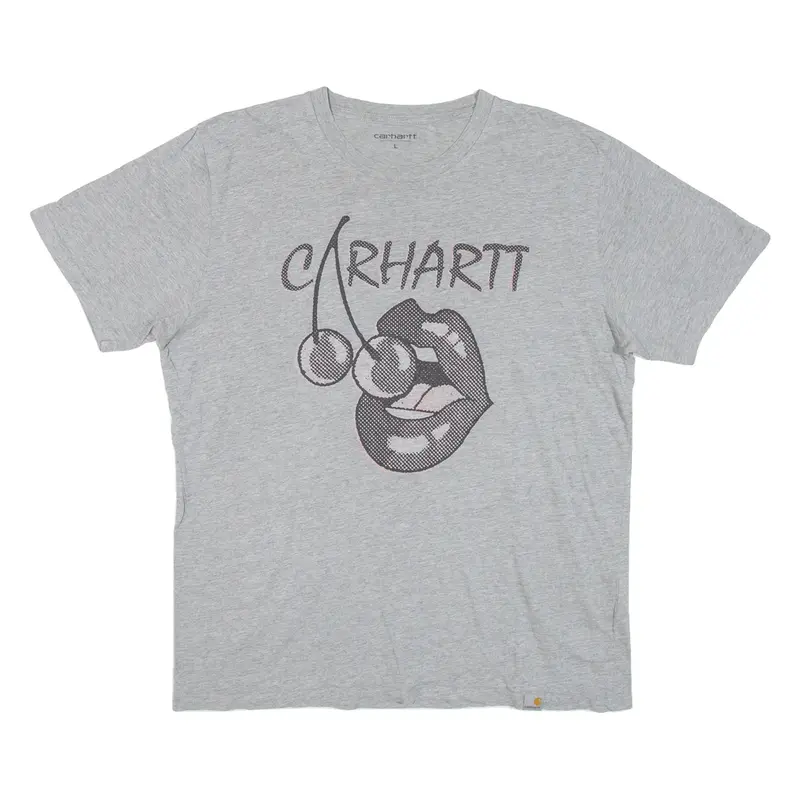 CARHARTT WIP Lips Mens T-Shirt Grey Crew Neck L