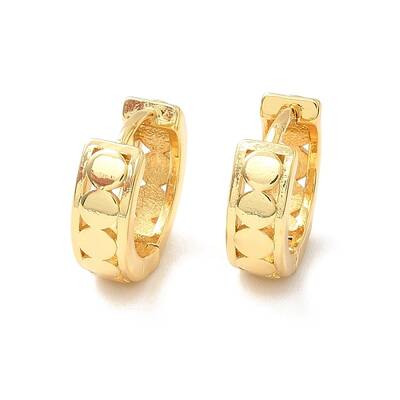 Brass Flat Round Hoop Earrings for Women
