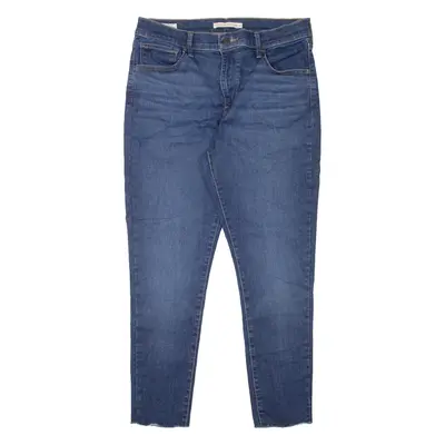 LEVI'S 720 High Rise BIG E Womens Jeans Blue Slim Skinny Denim Stone Wash W31 L25