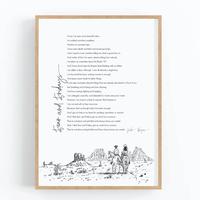 Fear And Fridays Poem  Wall Art Poster No Frame, 2 Color Options, Vintage Decor Home, Western Decor