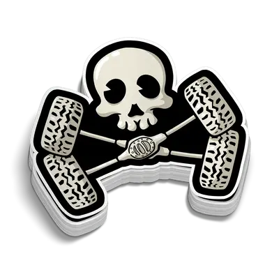 Off Road Skull Hard Hat Decal