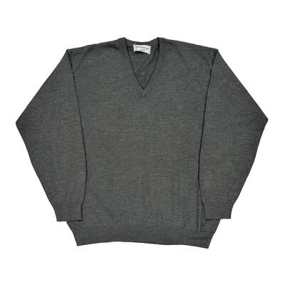 Burberry Jumper - XL Grey Merino Wool Blend