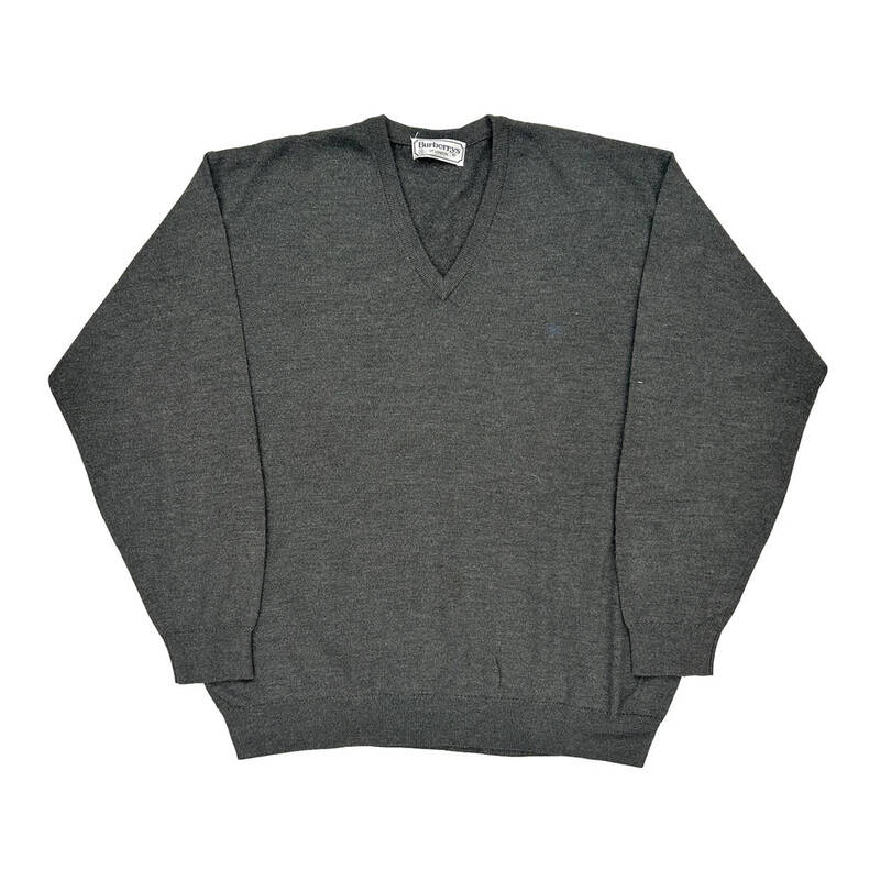 Burberry Jumper - XL Grey Merino Wool Blend