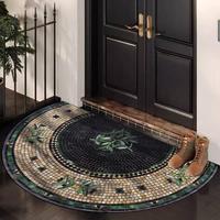 Floral Pattern Door Mat, Non-slip Floor Mat, Rectangle Home Decorative Carpet, Decorative Area Rug for Home Living Room Bedro...