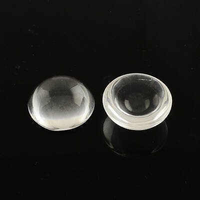 Transparent Half Round Glass Cabochons