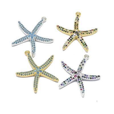Alloy Micro Pave Cubic Zirconia Pendants