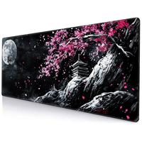 Cherry Blossom Landscape Pattern Mouse Pad, 1 Count Rectangle Gaming Mouse Pad with Anti-slip Rubber, Office Desk Keyboard Mo...