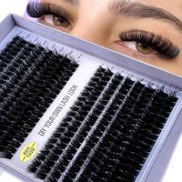 Mixed Length Individual False Eyelashes, 1 Box Natural Look Eyelash Extensions, Self Grafting Curl Eyelashes, Eye Makeup Enha...