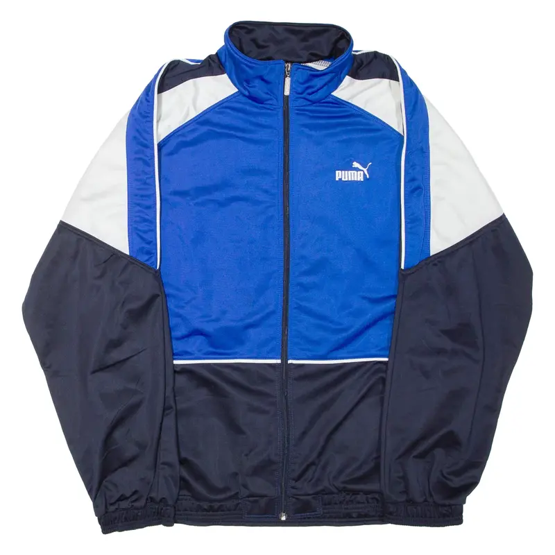 PUMA Mens Track Jacket Blue Colourblock XL