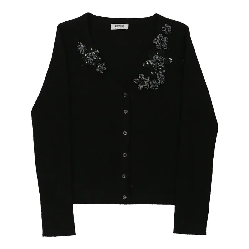 Moschino Cardigan - Small Black Wool | Size: small