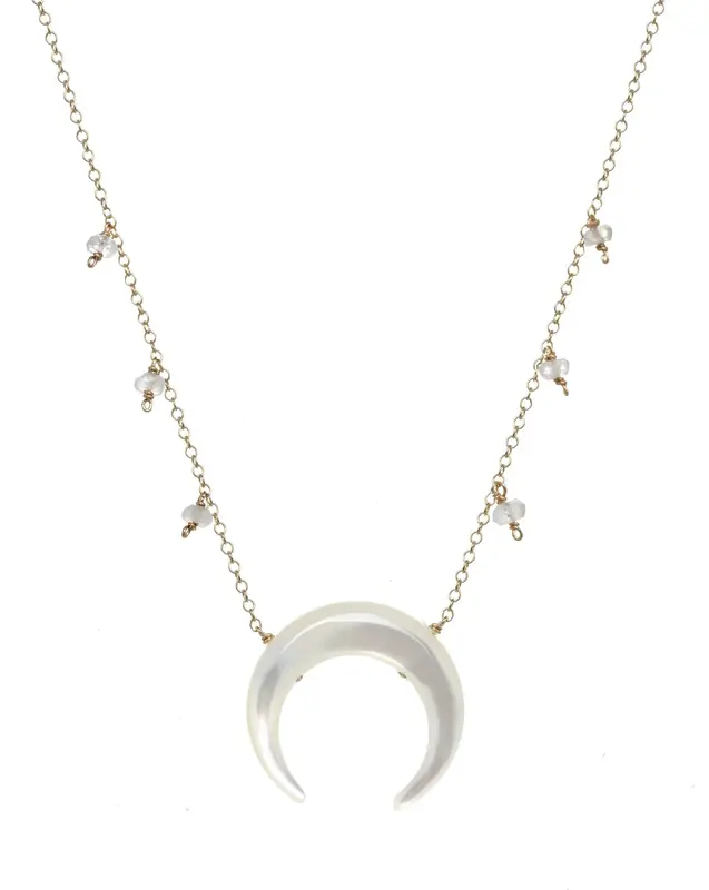 Baque Moon Necklace | Metal Color: Gold