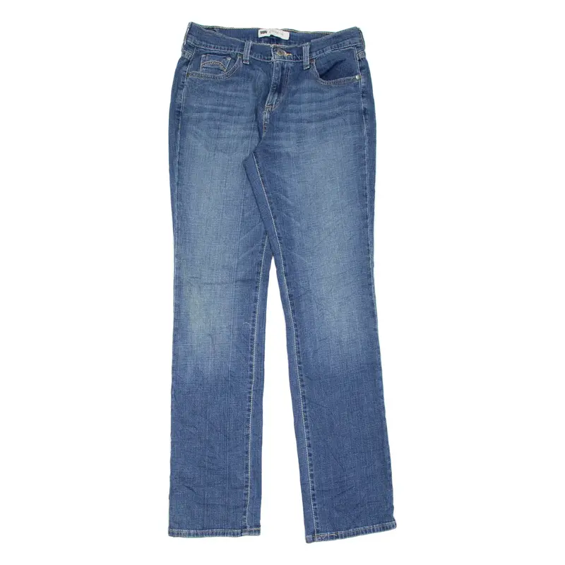 LEVI'S 505 Womens Jeans Blue Regular Straight Stone Wash W28 L34