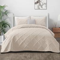 Exclusivo Mezcla Ultrasonic Quilt Set, 2/3 Pieces Quilt with Pillow Shams, Lightweight Bedspreads Modern Striped Coverlet Set...