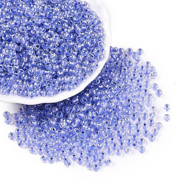 6/0 Transparent Inside Colours Glass Seed Round Beads