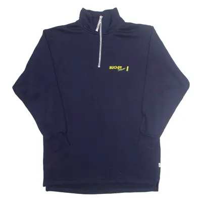 UNI WEAR Bucher Transport Mens Sweatshirt Blue 1/4 Zip XL