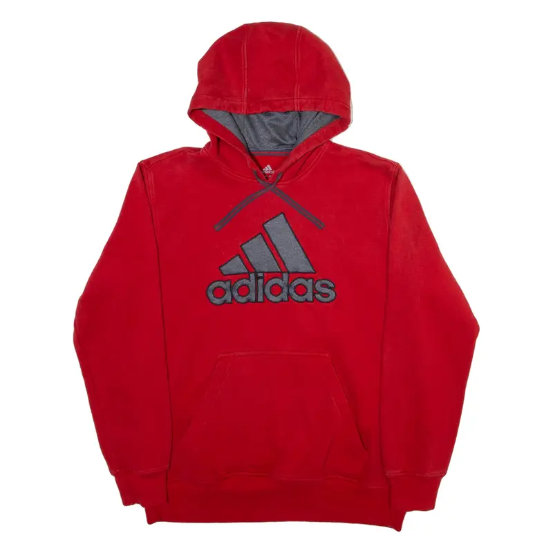 ADIDAS Mens Red Hoodie L