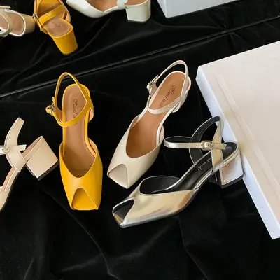 CHIKO Jream Peep Toe Block Heels Heeled Sandals