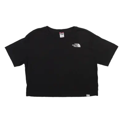 THE NORTH FACE Cropped Womens T-Shirt Black Crew Neck M