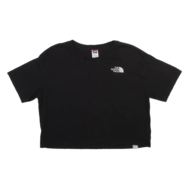 THE NORTH FACE Cropped Womens T-Shirt Black Crew Neck M