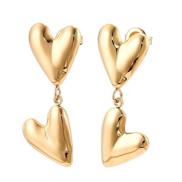 Ion Plating(IP) 304 Stainless Steel Stud Dangle Earrings